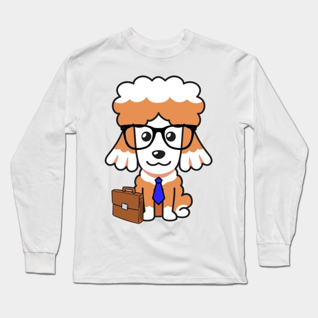 Funny poodle is on the way to work Long Sleeve T-Shirt by Pet Station